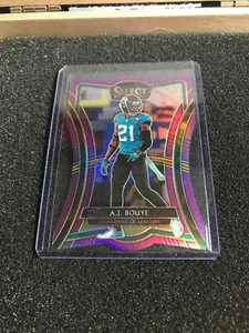 2019 SELECT A.J. BOUYE DIE CUT PREMIER LEVEL PURPLE PRIZM #38/75 JAGUARS - Picture 1 of 2