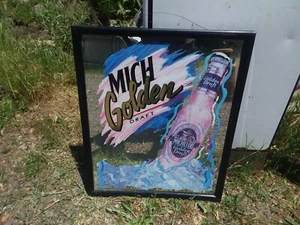 Espejo de pared vintage Michelob cerveza dorada cervecera publicidad coleccionar decoración bar - Imagen 1 de 9