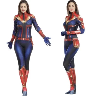 Mono de superhéroe supermujer disfraz disfraz piel ajustado body Foto 1 de 2