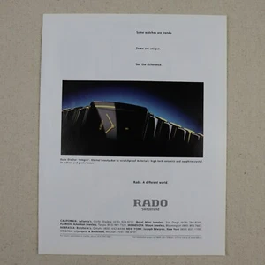 Vintage Rado Watch Print 1997 Ad Paper Magazine Clipping DiaStar 90s Fashion Art - Picture 1 of 8