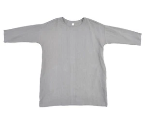 Linenbee European Linen Gray Dress Womens Oversize One Size - Picture 1 of 8