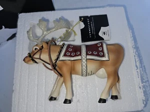Cow Parade #9147 "MOODOLPH " Resin Christmas Reindeer Yr. 2002 In Box with Tag - Picture 1 of 8