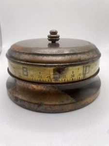 Lux Tape Measure Annular Dial Mystery Novelty Rotary One Hand Clock Vintage READ - Picture 1 of 7