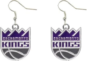 SACRAMENTO KINGS - LOGOTIPO DEL EQUIPO - PENDIENTES COLGANTES - TOTALMENTE NUEVOS - NBA-ER-015-28 - Imagen 1 de 1
