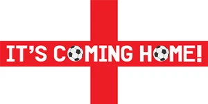 Toalla de playa Its Coming Home diseño de fútbol inglés 70 x 140 cm 100% algodón - Imagen 1 de 5