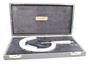 STARRETT NO. 483 2" to 3" Ratcheting Anvil Micrometer with Original Case - Picture 1 of 10