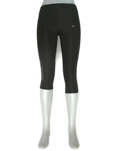 Nike NEW Skinny Running Workout Yoga Crop Legging Wm Sz XL Sz M Fit Black Tights - Picture 1 of 8