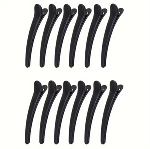 BLACK PLASTIC HAIRDRESSER HAIRDRESSING SECTIONING HAIR CLIP SALON CLAMP MAKE UP - Picture 1 of 7