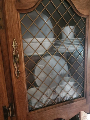 china hutch with a full set of china Cover