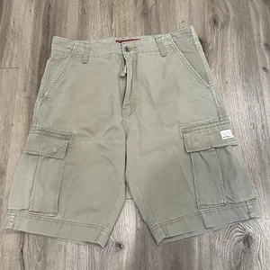 Pantalones Cortos Carga Levi’s Para Hombre Talla 33 Beige Tostado 100% Algodón Y2K Años 90 - Imagen 1 de 7