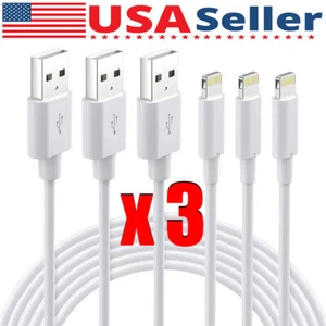 1/3/5x USB Data Fast Charger Cable Cord For Apple iPhone 5 6 7 8 X 11 12 13 MAX - Picture 1 of 8