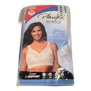 Playtex 18-Hour Bra 40B White New n Pkg Comfort Strap Wire Free  4693 - Picture 1 of 8