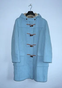 GLOVERALL Womens Blue Wool Duffle Coat Jacket Size UK14 EU40 FR42 - Picture 1 of 11