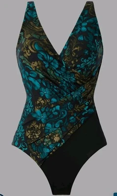 Traje de baño Miraclesuit para mujer Flor De Mare Oceanus control de barriga de una pieza talla 8 Foto 1 de 4