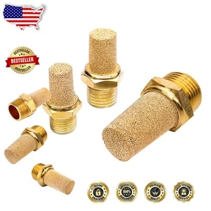 Juego de silenciadores neumáticos de latón duradero de 1/4" - 3 piezas para una mejor reducción de ruido - Imagen 1 de 7