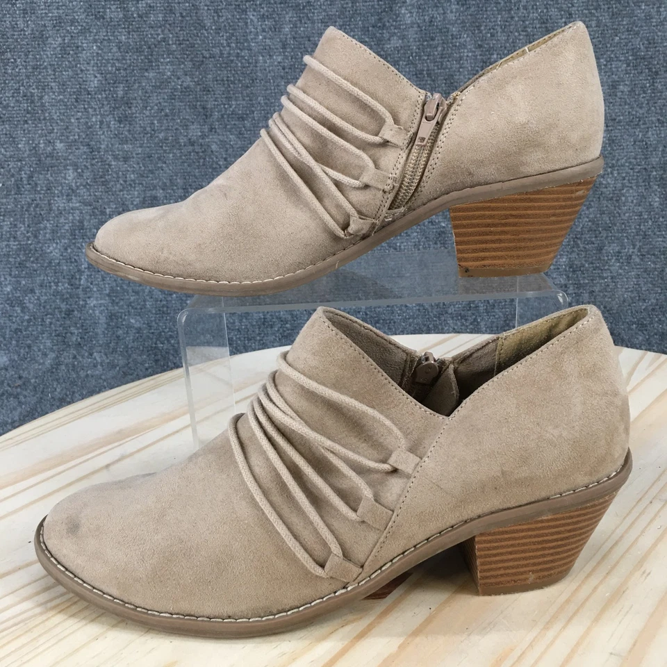 Botas Rocket Dog Femininas 9 Tornozelo Botinha Taupe Casual Conforto Salto Baixo Cubano - Imagem 1 de 4