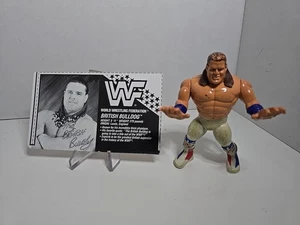 Figura de lucha libre Hasbro British Bulldog Davey Boy Smith WWF 1992 con tarjeta biográfica   - Imagen 1 de 7