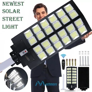 9999999999900LM Commercial Solar Street Lights Outdoor Dusk to Dawn Super Bright - Picture 1 of 72