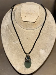 Oval Healing Gemstone Crystal Cabochon Pendant Necklace Boho Handmade Jewelry - Picture 1 of 4
