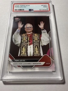 2025 TOPPS NOW #POPE1 POPE LEO XIV PSA 9 MINT - Picture 1 of 3