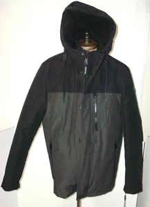New NWT M Mens Coat Calvin Klein Jacket 3 in 1 System Black Gray Infinite Stretc - Picture 1 of 10