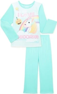 Emoji Girls 2pc Pajama Set Love Unicorn Size 7/8 NWT - Picture 1 of 4