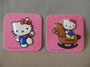 Hello Kitty 2 fridge magnets Sanrio CO. LTD. 1976-2009 - Picture 1 of 9