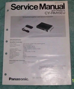 Panasonic Auto Products Service Manual CY-RM15EU CD Control Amplifier - Picture 1 of 1