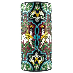 VASE Ancien EMAUX BORDEAUX VIEILLARD Céramique Faïence Craquelée/longwy/19th... - Imagen 1 de 16