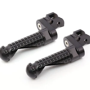 Black MPRO Front Foot Pegs 25mm Riser For Harley Davidson BREAKOUT 18-21 20 19 - Picture 1 of 4