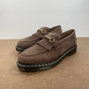 Dr Martens Adrian Snaffle Shoes Mens 11 Womens 12 Brown Suede Leather Loafer - Picture 1 of 15