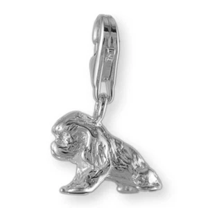Ciondolo Melina Charm English Cocker Spaniel Cane Argento 925 - Foto 1 di 1