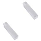 2 Pcs Jewelry Display Stand Column Earring Acrylic Cube Risers Glasses Crystal