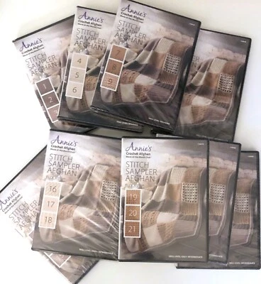 Annie's Crochet Afghan Stitch Sampler Afghan Blocks DVD 7-9 Book-of-The-Month - Image 1 of 2