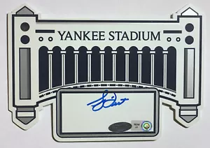BUCKY DENT SIGNED OLD YANKEE STADIUM FRIEZE FACADE PLASTIC PLACARD SIGN STEINER - Picture 1 of 2