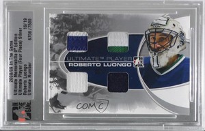 2008 ITG Ultimate Memorabilia 9th Edition Player 4 Piece /19 Roberto Luongo HOF