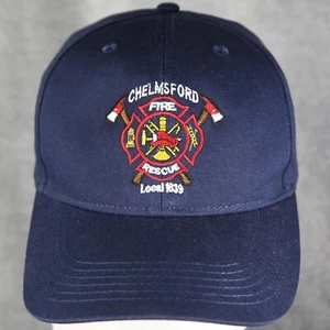 Chelmsford Fire Department Hat Baseball Blue Local 1839 Strapback MA Cap - Picture 1 of 7