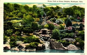 Postal cascadas en honor Heights, Muskogee, Oklahoma - Imagen 1 de 2