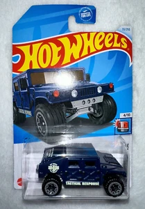 Hot Wheels 2024 Dark Blue Humvee # 33/250 HW First Response # 4/10 - Picture 1 of 3