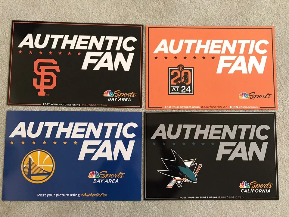 Authentic Fan Posters Cheer Cards SGA sf giants golden state warriors sharks - Image 1 of 1
