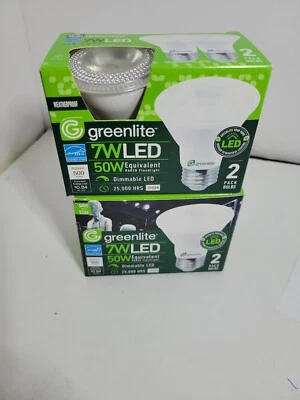 Greenlite 7W/LED/ 2 packs   Flood Light Bulb 7W   (X2 Per Pack)  LED Upgrade  - Image 1 of 4