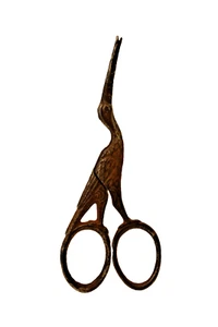 Vintage Birth Stork Scissors Bird Long Beak Stork Scissors Embroidery Crafting " - Picture 1 of 7