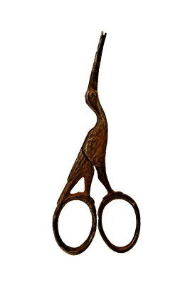Vintage Birth Stork Scissors Bird Long Beak Embroidery Crafting " - Image 1 of 4