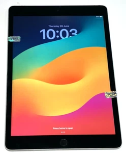 Damaged Apple iPad 9th Gen 64GB WiFi & 4G Unlocked - Spares/Repairs /D877 - Afbeelding 1 van 17