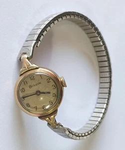 Vintage Working Bulova L9 Rolled Gold Plate Ladies Swiss Watch - Imagen 1 de 8