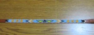 CINTURÓN VINTAGE JUVENIL DE CUERO EN RELIEVE Y CUENTAS ¿NATIVO AMERICANO? TALLA PEQUEÑA 24-28" - Imagen 1 de 6