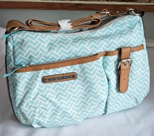 Lily Bloom Kathryn ECO Recycled Crossbody Coho Bag - Geo Tile Teal NWD - Picture 1 of 13