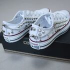 Genuine CONVERSE All-star low-top studed chain&skull Sneakers Sheos High-quality