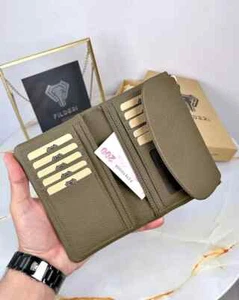 Cartera para mujer tipo 2064, 6 colores, cremallera de cuero genuino, regalo para mujer, hecha a mano - Imagen 1 de 30