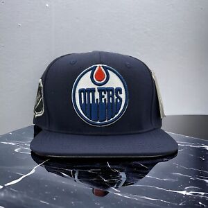 NEW Edmonton Oilers PRO STANDARD Navy Blue Wool  SnapBack Hat NHL Official Cap